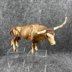 Vintage Breyer Texas Longhorn Bull Cow #75 Red Sorrel Matte 1961-1989 12" x 7"